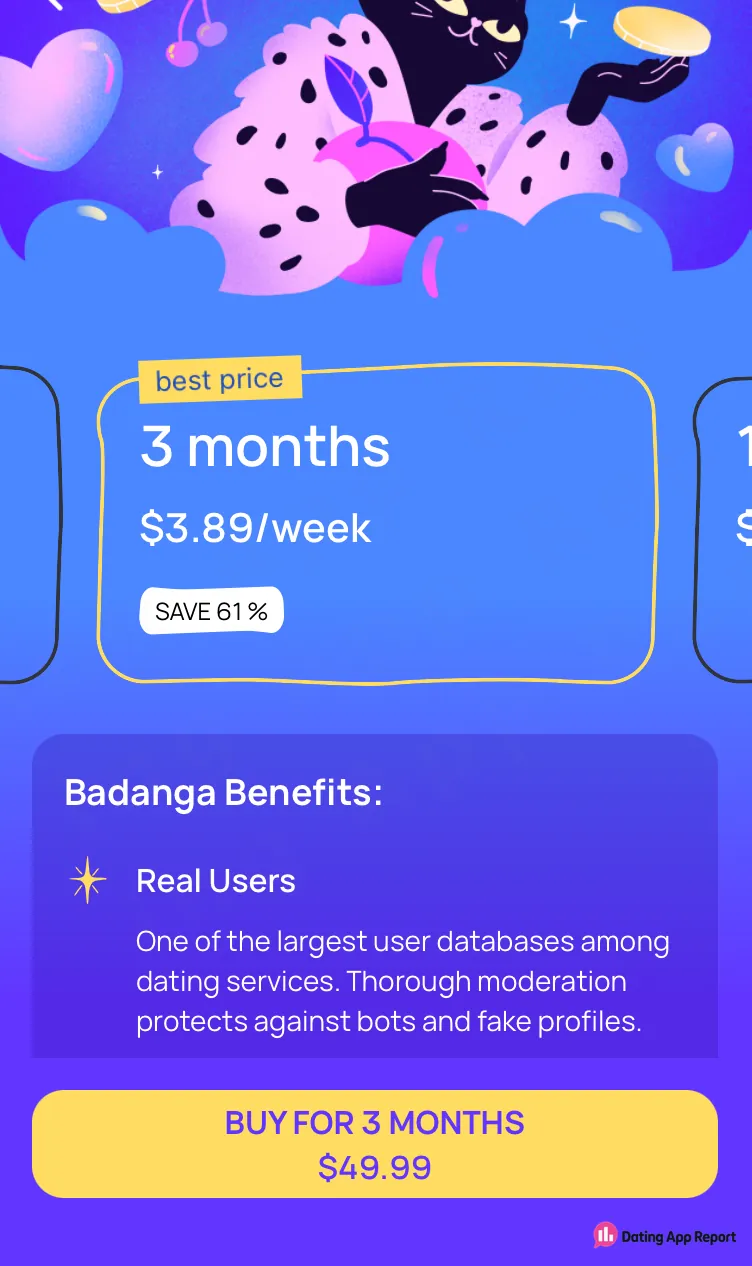 Badanga’s selected three-month subscription plan has a $49.99 purchase price.