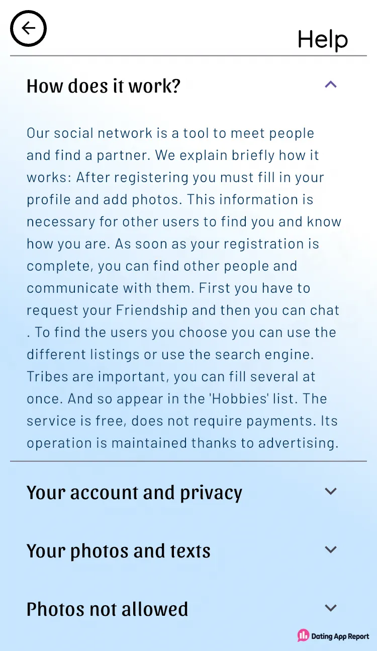 Christianical's Help page, "How does it work?" section, says the service is free and paid for by advertising.
