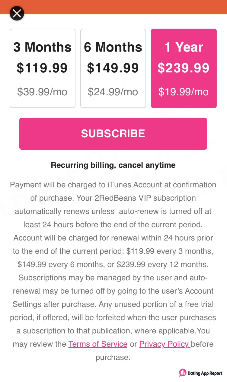 VIP plans are listed at $119.99 for 3 months, $149.99 for 6 months, and $239.99 for 1 year.
