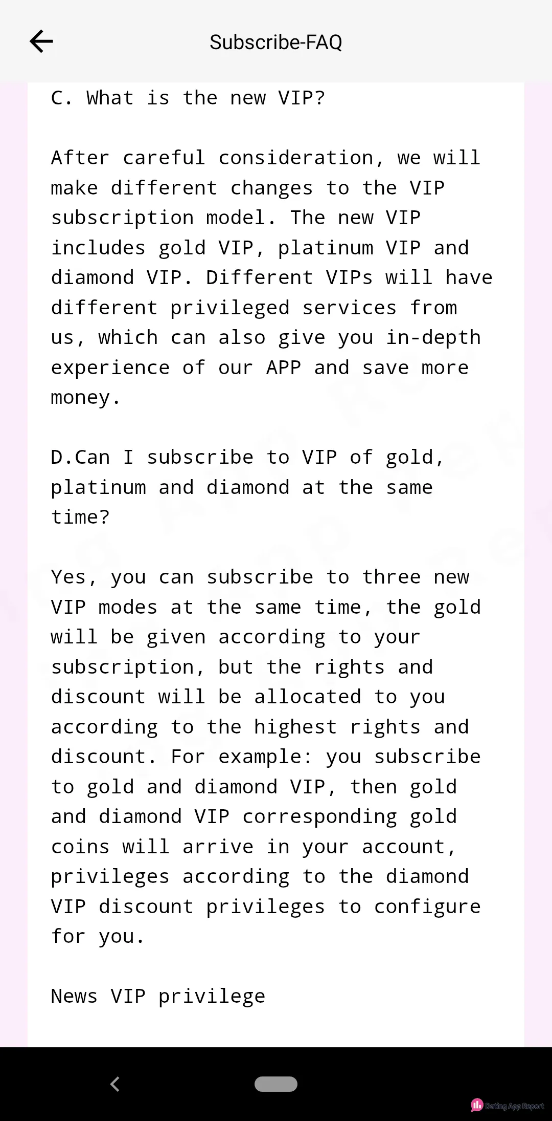 In-app FAQ says you can hold gold, platinum and diamond VIP at once, but only the highest tier's perks apply.